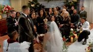 Dani pulls a gun at Bill and Hayley's wedding on Beyond the Gates | Image: Paramount+